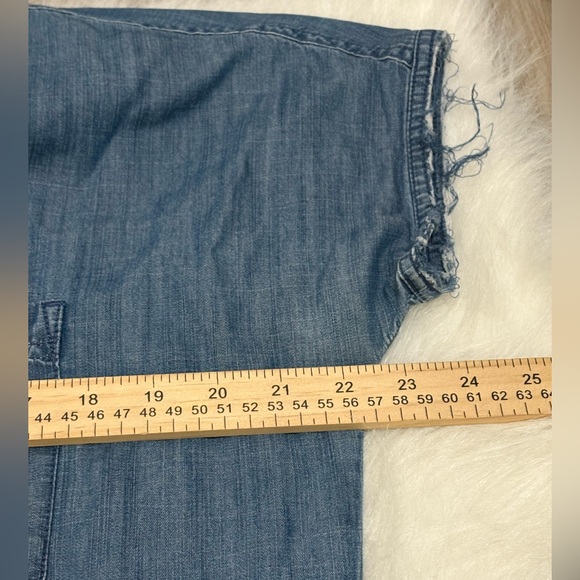 Madewell Dress Women's‎ Size Small Blue Chambray Short Sleeve Pocket Denim - Picture 3 of 6